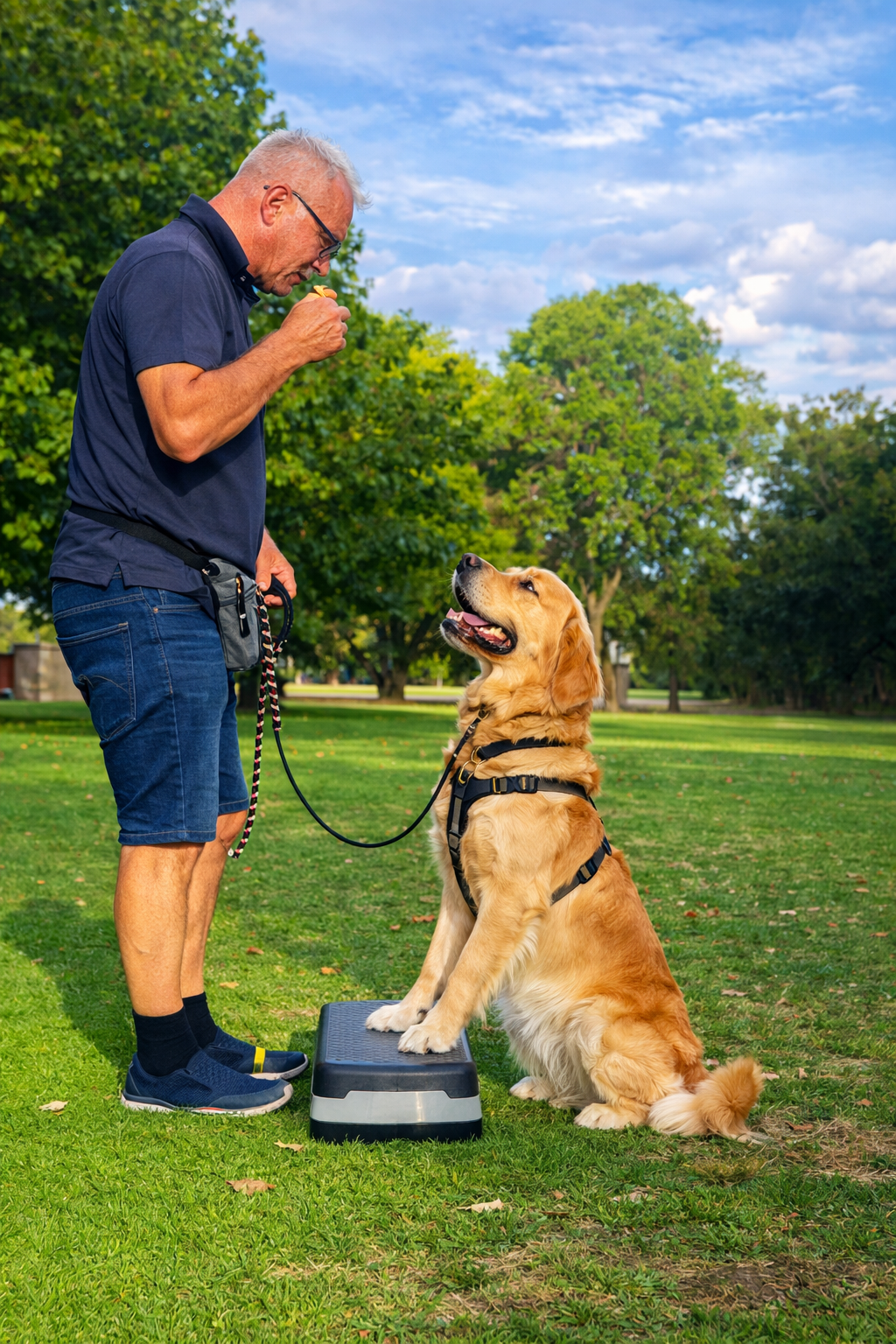 Family with dog