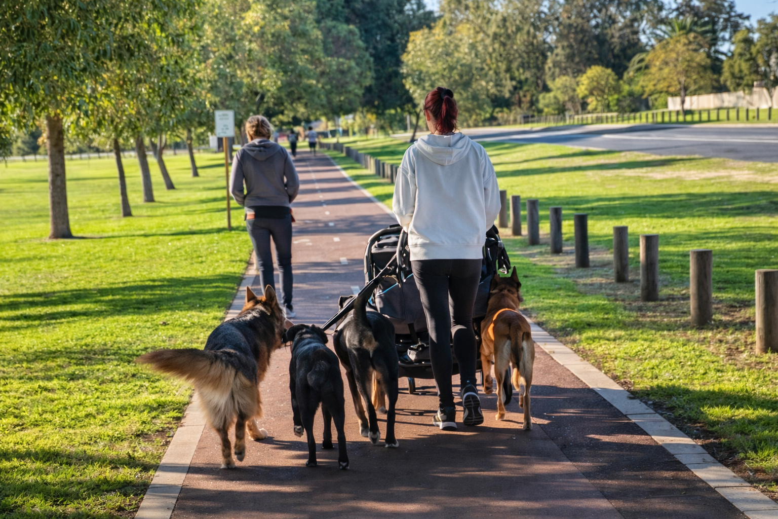 Dog training in action